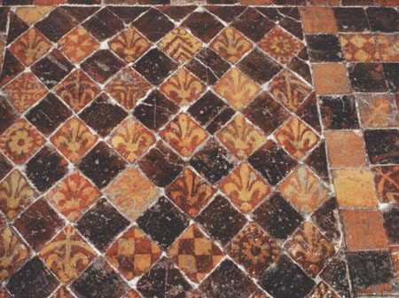 Pavement - Westminster pavement in the Muniment Room, Westminster Abbey (photograph courtesy of the Dean and Chapter of Westminster Abbey)