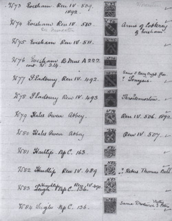 Fig. 2. Details from Irene Hore's notebook