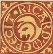 The tile was made by Richard `Ricard me Fecit' - `Richard made me'